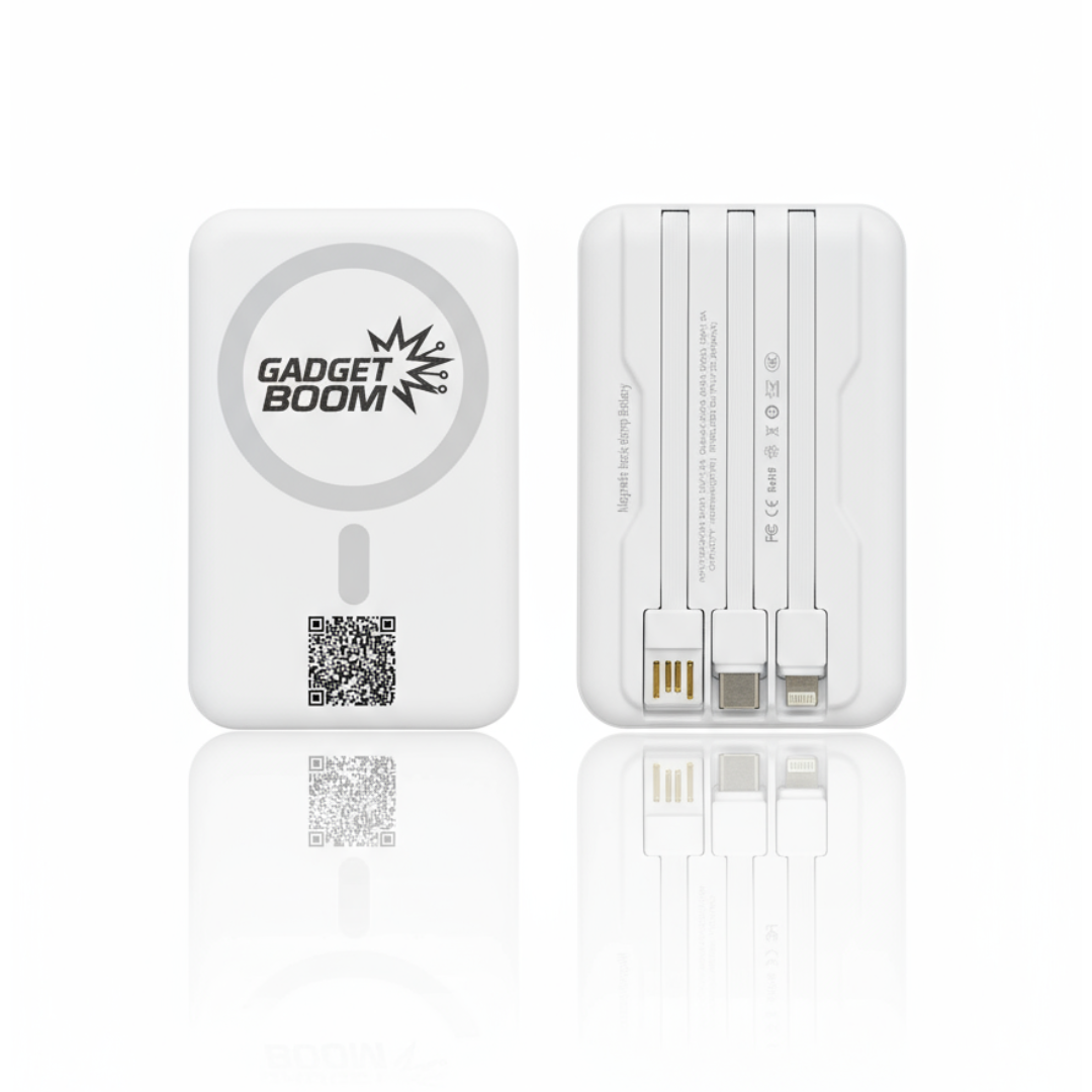 סוללת גיבוי מגנטית 10,000mAh מטעין 3 מכשירים במקביל.