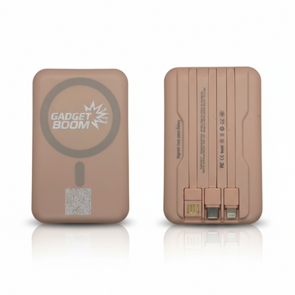 סוללת גיבוי מגנטית 10,000mAh מטעין 3 מכשירים במקביל.